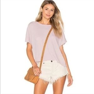 WE THE FREE Soft & Relaxed White Cut Off Shorts